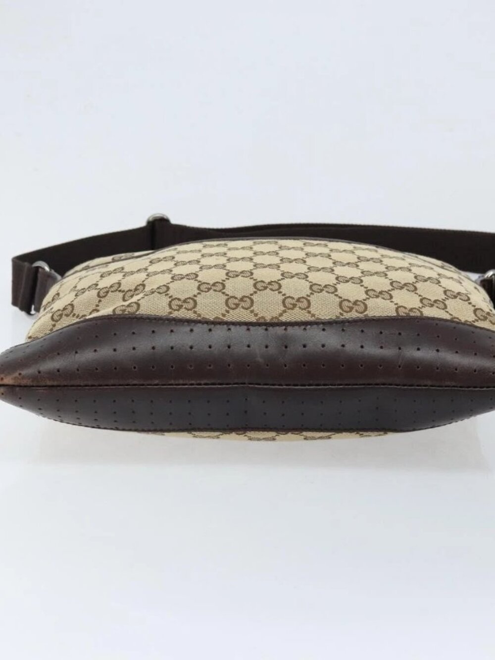 GUCCI GG Canvas Shoulder Bag Beige Silver 145857 Auth ka2886 - Picture 7 of 16